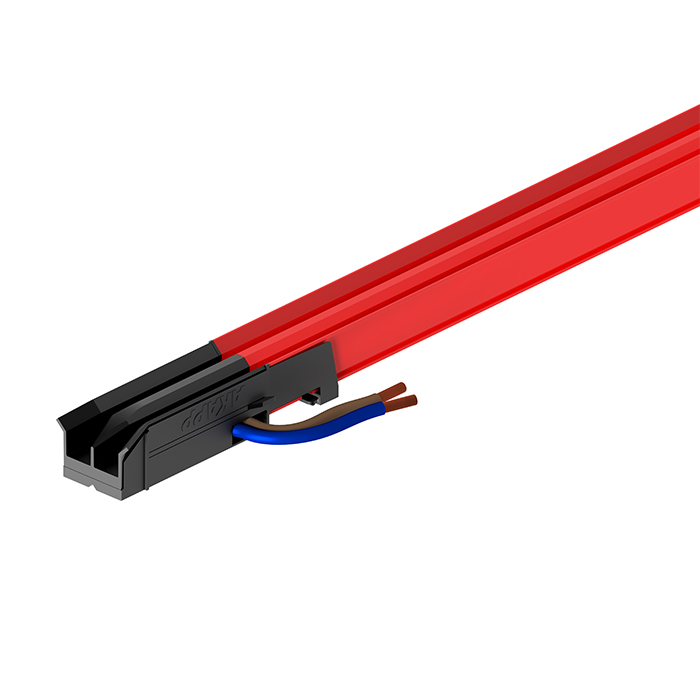 PVC rail with transferguide and power feed option