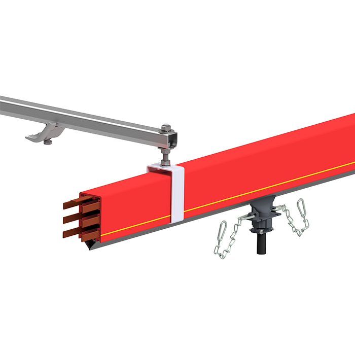 RN7 closed conductor bar with pvc housing rail and current collector