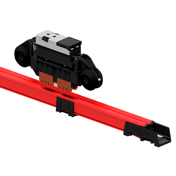 PR2 conductor bar with pvc housing rail and current collector