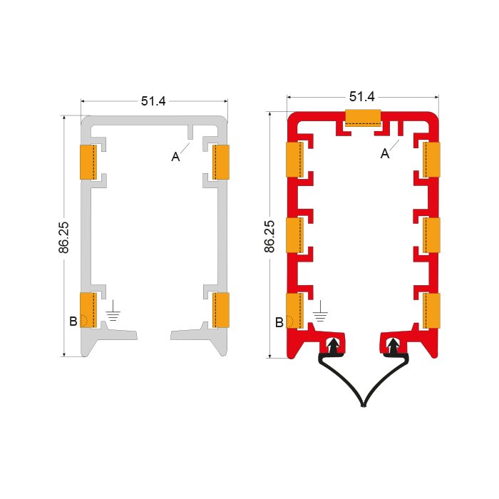Click-Ductor cross section of conductor bar in tho options