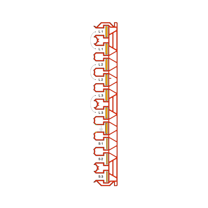 PR10 cross section of conductor bar