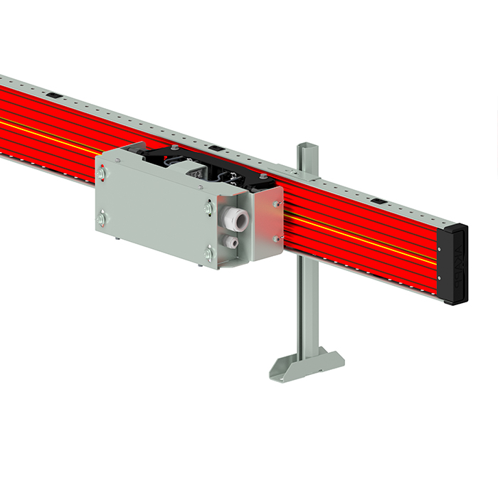 PR7 conductor bar with current collector, support profile and posts