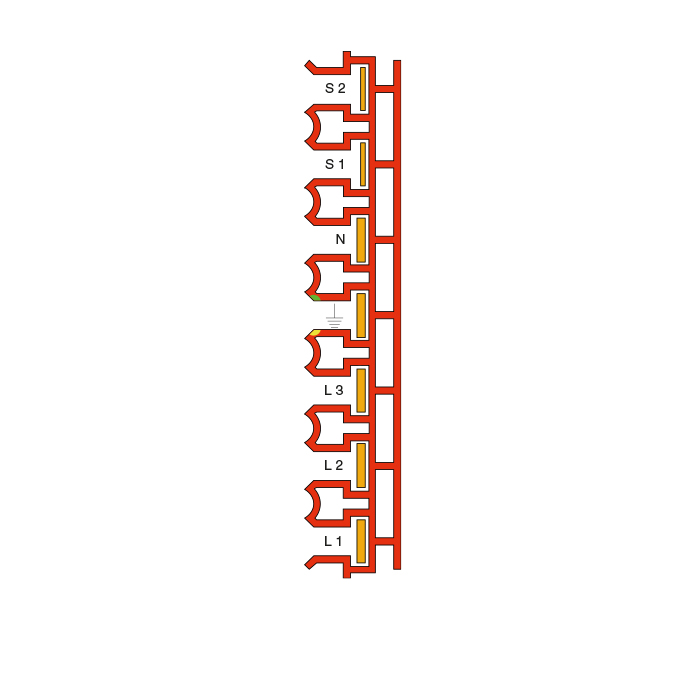 PR7 cross section of conductor bar