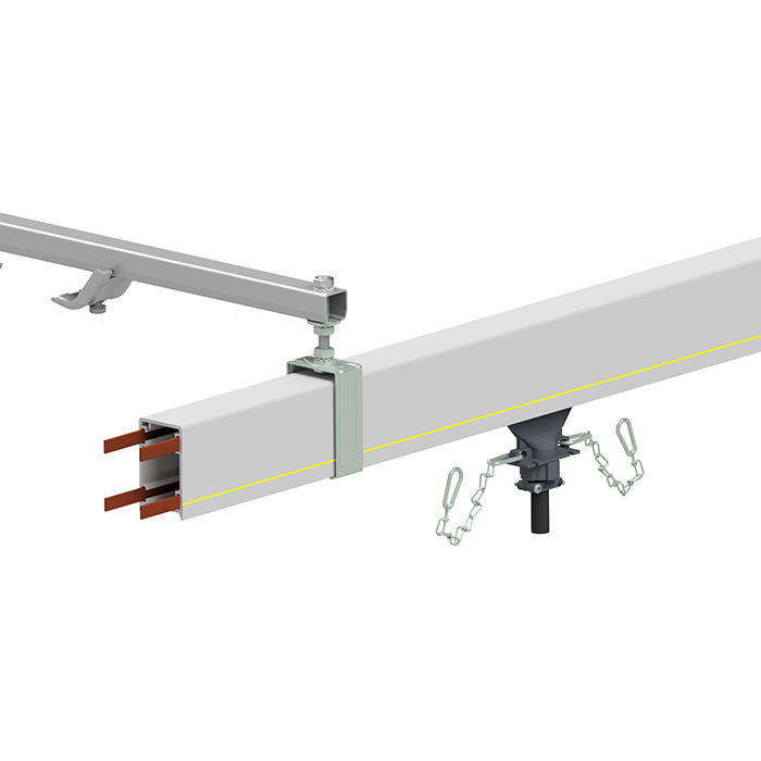 RN4 closed conductor bar with pvc housing rail and current collector