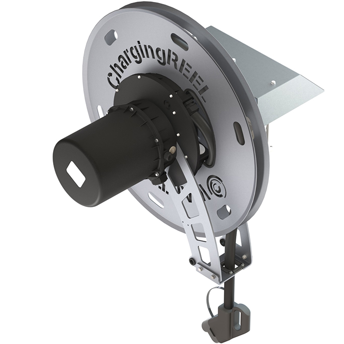 Charging reel motor driven