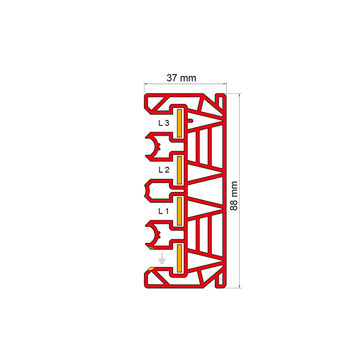 PR4 cross section of conductor bar