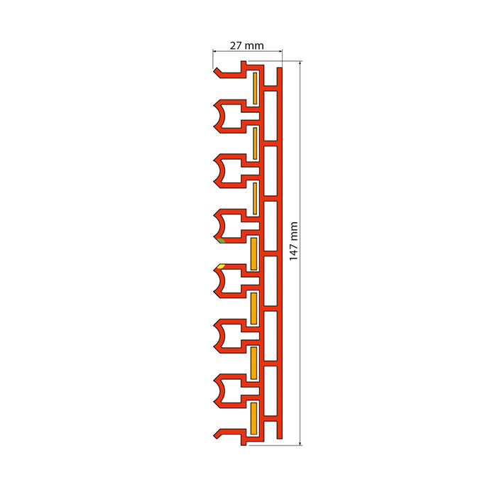 PR7 cross section of conductor bar